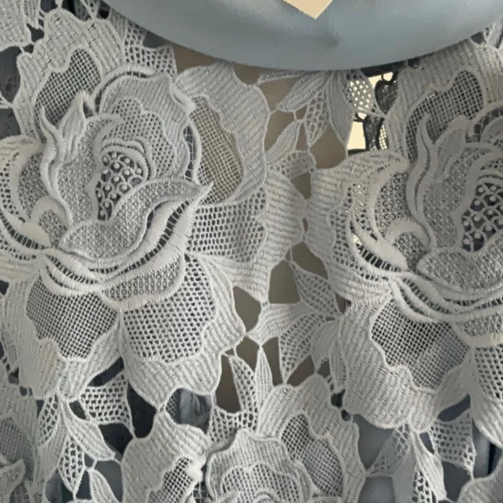 Self-Portrait Blue Lace Midi Dress - Picture 2 of 3